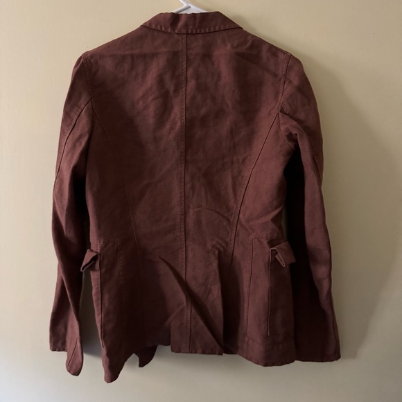 Vintage Jil Sander Terracotta Heavy Linen Jacket - Picture 6 of 7